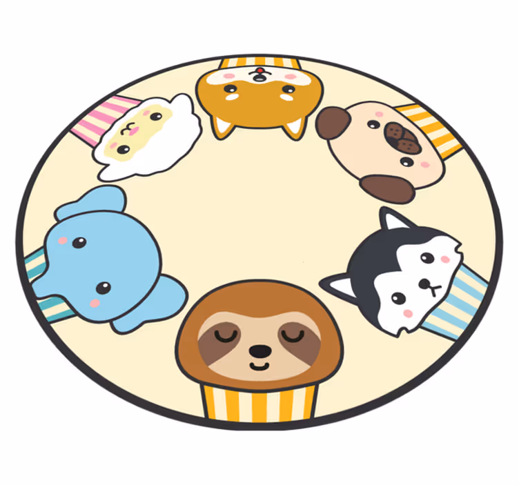 Dywan winylowy Zwierzątka anime - TenStickers