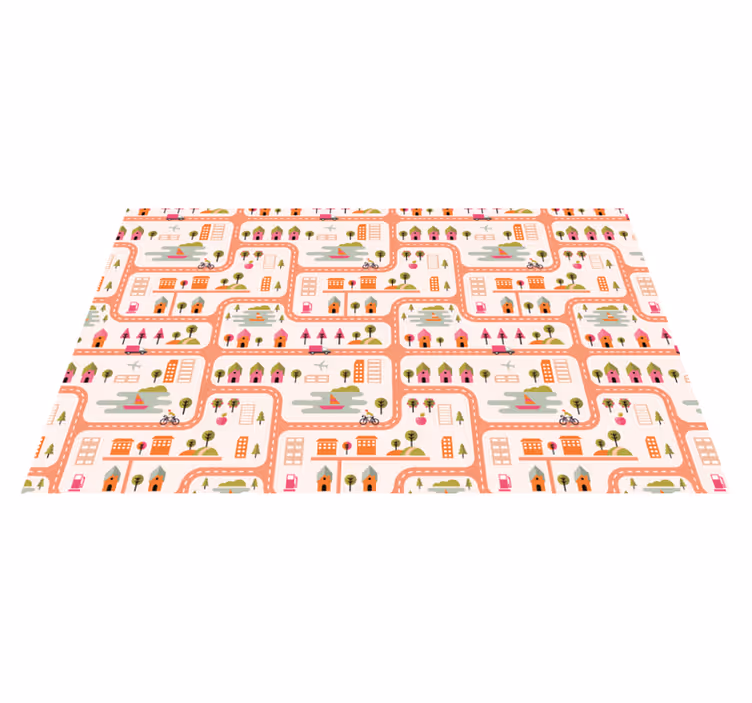 Dywan winylowy ulice zabawna mapa miasta - TenStickers