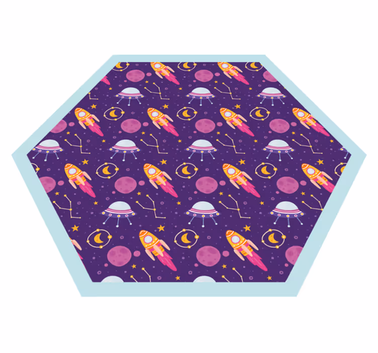 Dywan winylowy Kosmos i rakiety - TenStickers