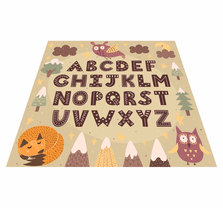 Dywan winylowy Ilustrowany alfabet - TenStickers