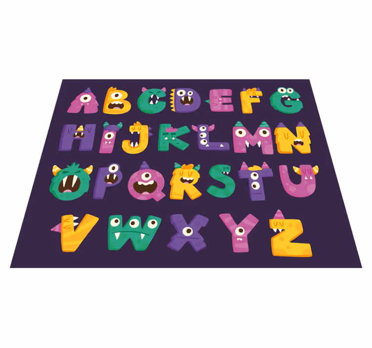 Dywan z alfabetu winylowego z kreskówek - TenStickers