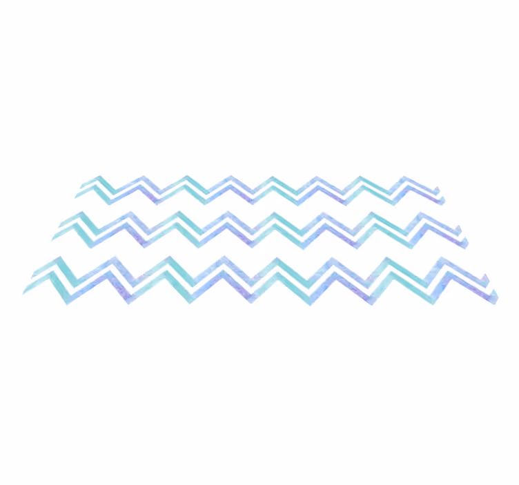 Dywan winylowy Niebieskie zygzaki - TenStickers