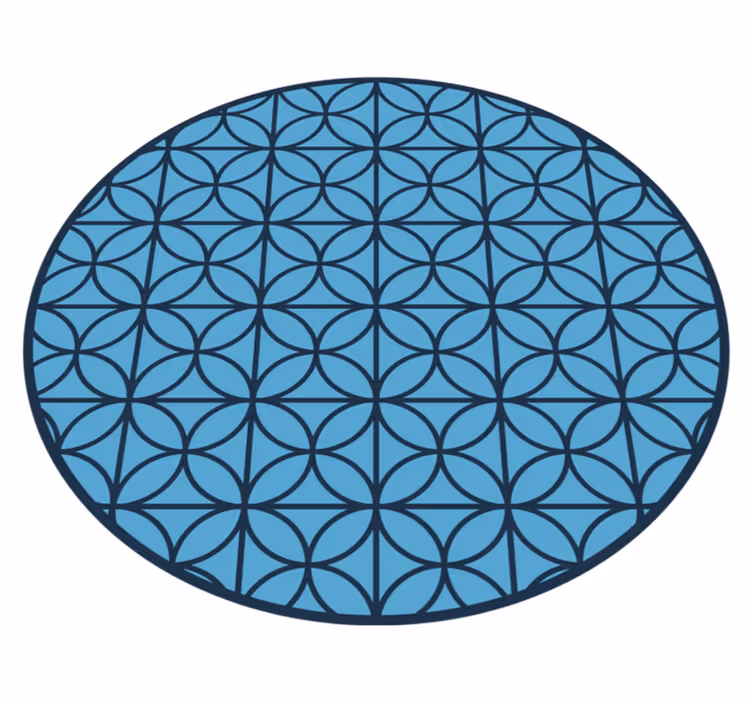 Dywan winylowy wzór geometryczny okrągły geometryczny - TenStickers