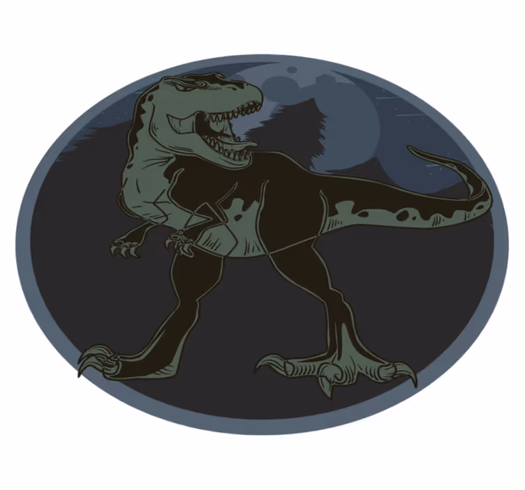Dywan winylowy zwierzęta ilustracja dinozaura - TenStickers