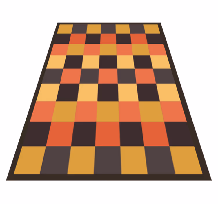 Dywan winylowy wzór geometryczny geometryczna szachownica - TenStickers