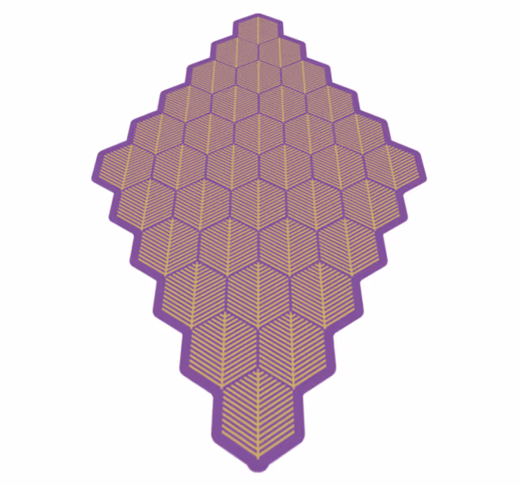 Dywan winylowy wzór geometryczny fioletowe heksagony - TenStickers