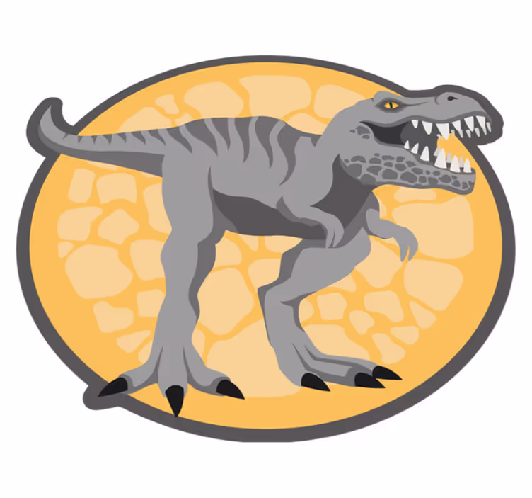 Dywan winylowy dla dziecka okrągły wzór dinozaura - TenStickers