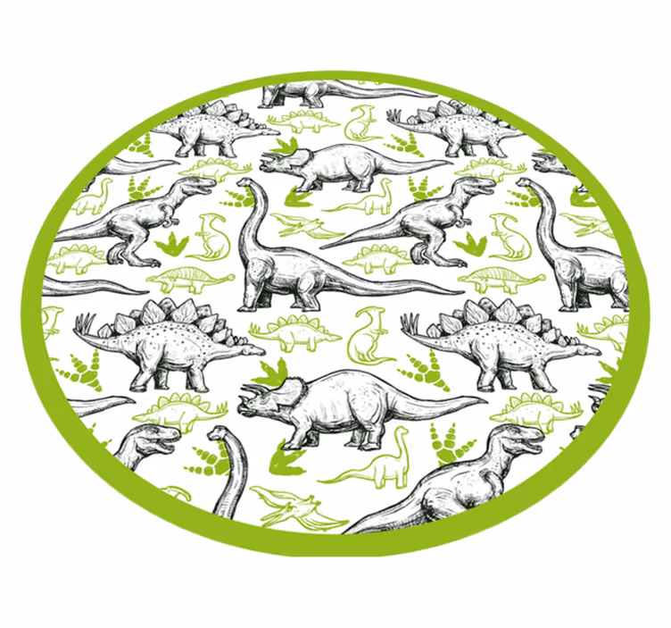 Dywan winylowy z motywem dinozaura w dwóch kolorach - TenStickers