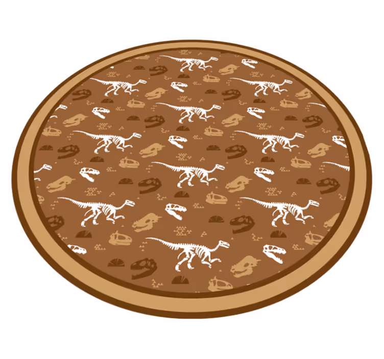 Dywan winylowy ze wzorem szkieletów dinozaurów - TenStickers