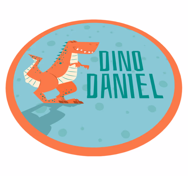Dziecięcy dywan winylowy konfigurowalny okrąg dinozaura - TenStickers