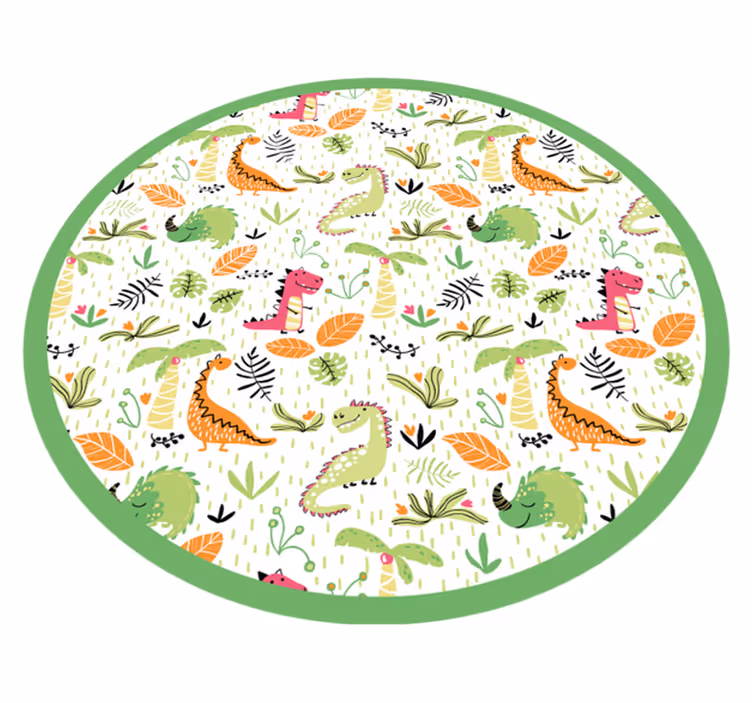 Dziecięcy dywan winylowy krąg przygód safari - TenStickers