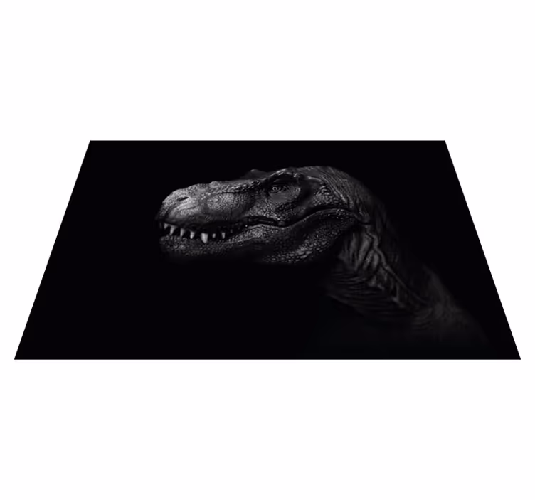 Dywan winylowy zwierzęta portret tyranozaura - TenStickers