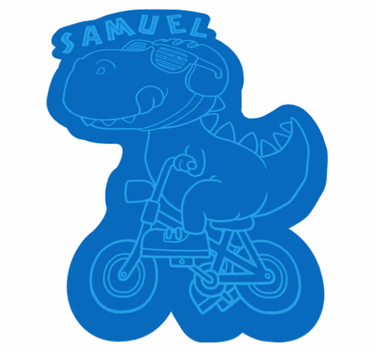 Dywan winylowy z imieniem konfigurowalny dinozaur - TenStickers