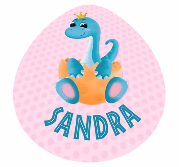 Dywan winylowy z imieniem niestandardowa grafika dinozaura - TenStickers