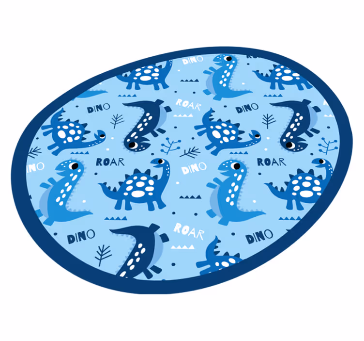 Dziecięcy dywan winylowy krąg zabaw dinozaurów - TenStickers