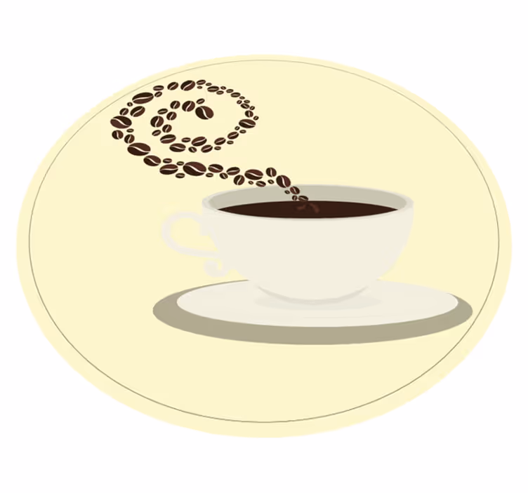 Mata winylowa do kuchni filiżanka espresso kawa ziarnista - TenStickers