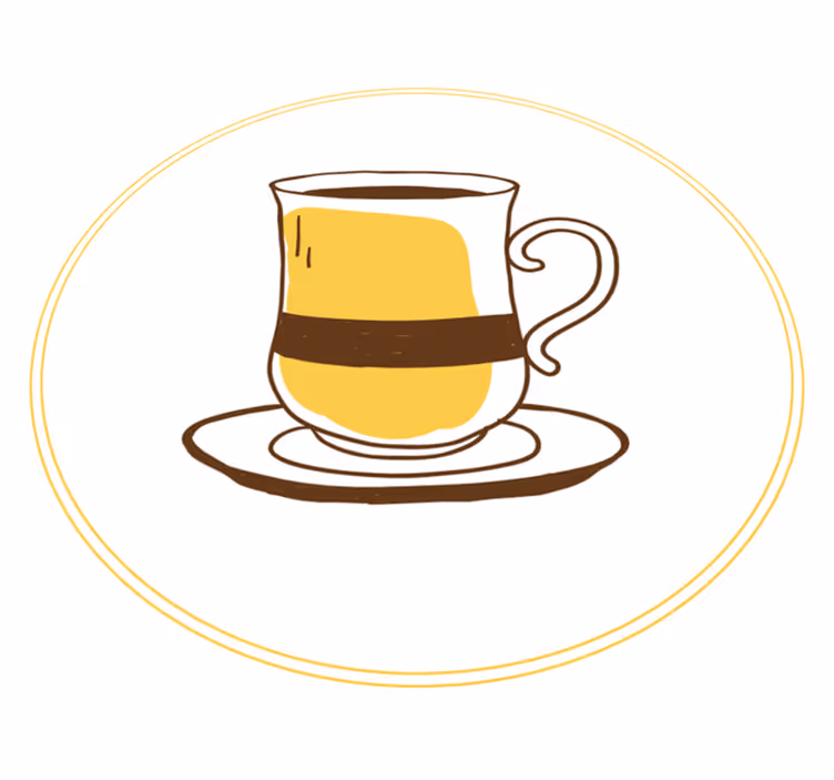 Dywan winylowy do kuchni ilustracja szklanki espresso - TenStickers