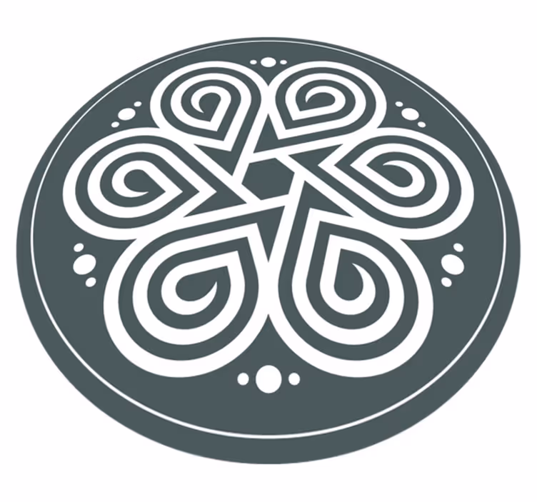 Dywan winylowy elegancki biały ornament - TenStickers