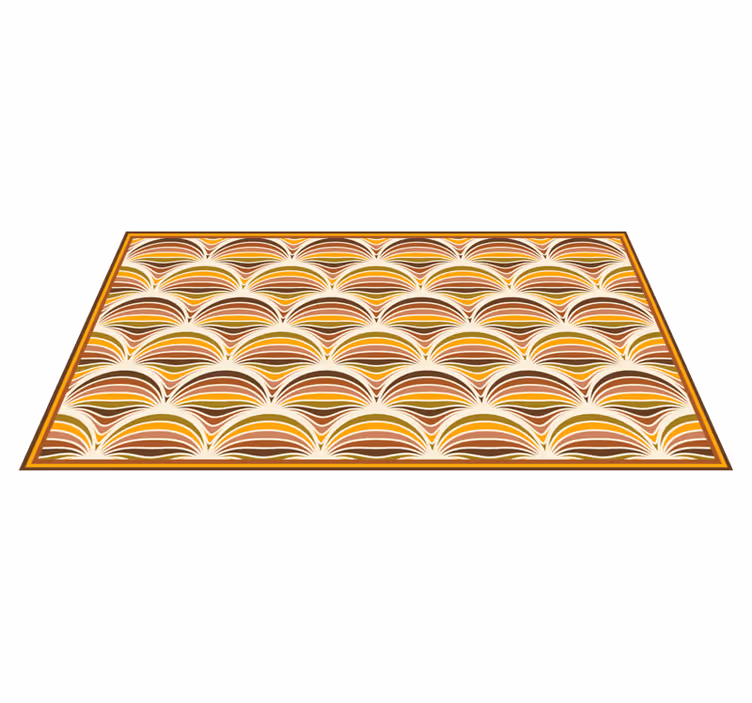 Dywan winylowy wzór geometryczny wzór retro wirowy - TenStickers