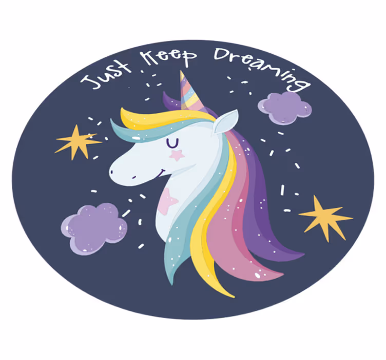 Dywan winylowy dla dziecka śnij dalej o jednorożcu - TenStickers