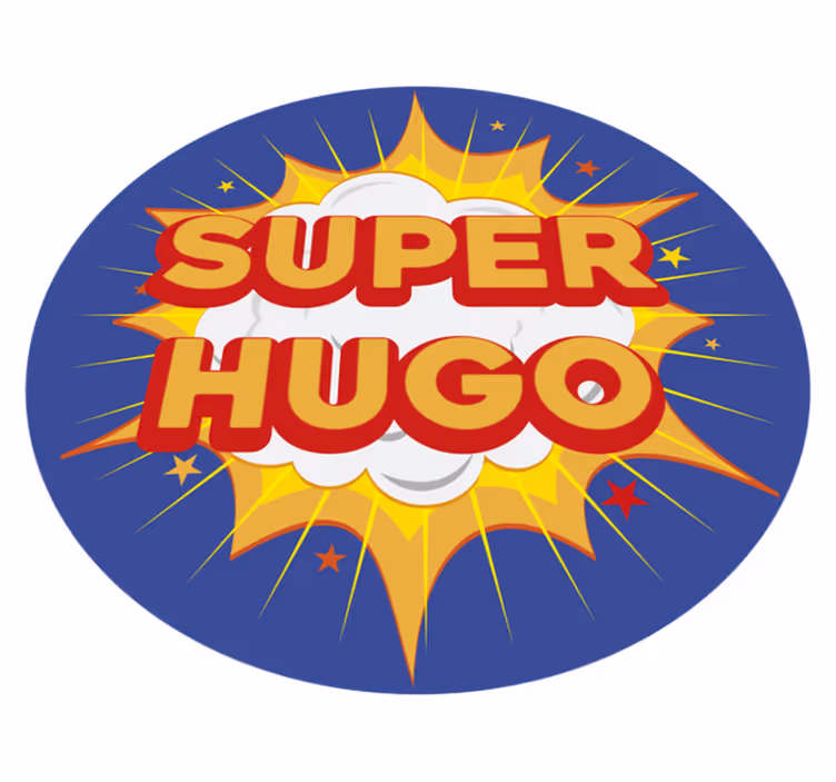 Dywan winylowy z imieniem wybuch superbohatera - TenStickers