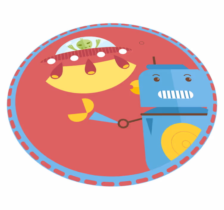 Dywan winylowy dla dzieci z kreskówek Roboty - TenStickers