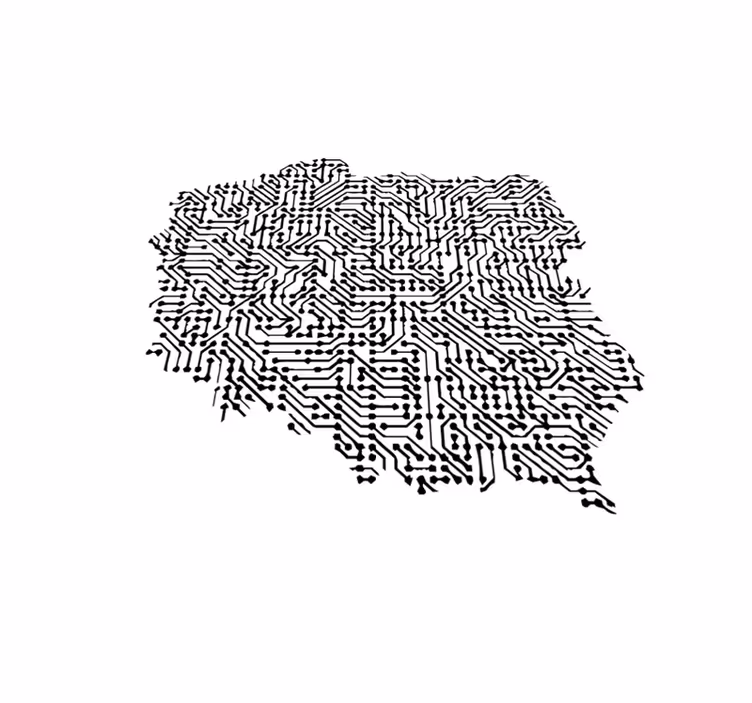 Dywan winylowy Polska abstrakcyjna mapa - TenStickers