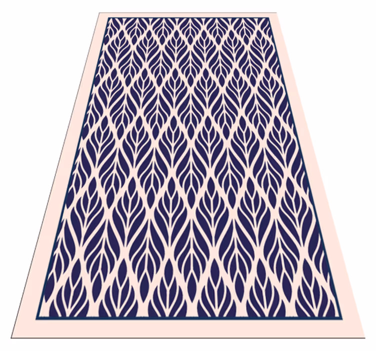 Dywan winylowy wzór geometryczny kątowy wzór liścia - TenStickers