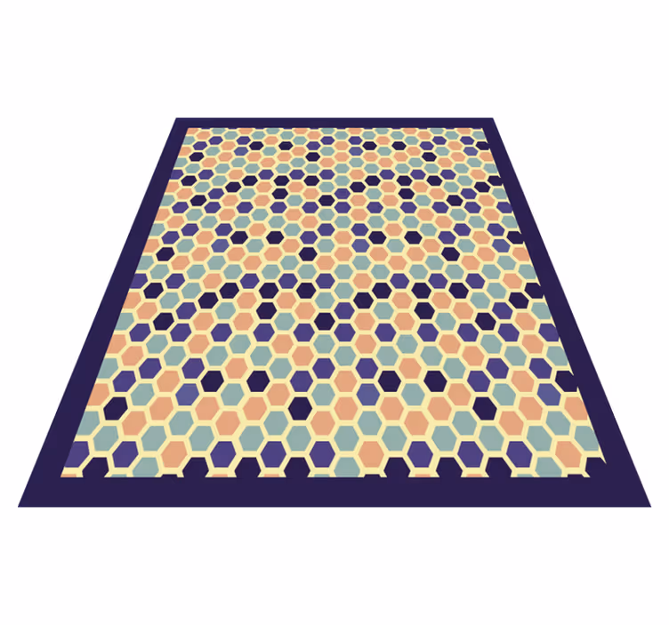 Dywan winylowy wzór geometryczny sześciokątna mozaika - TenStickers