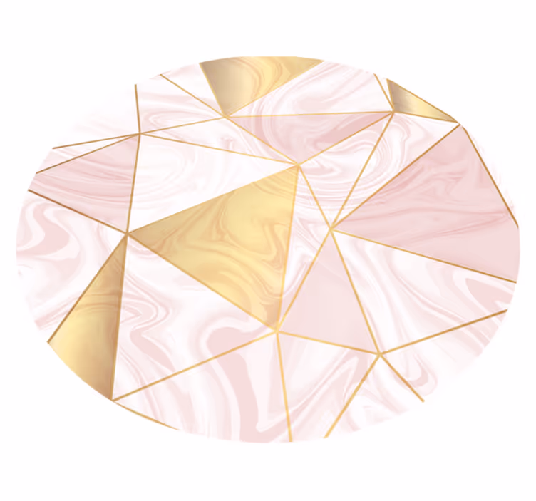 Dywan winylowy wzór geometryczny kompozycja marmurowa - TenStickers