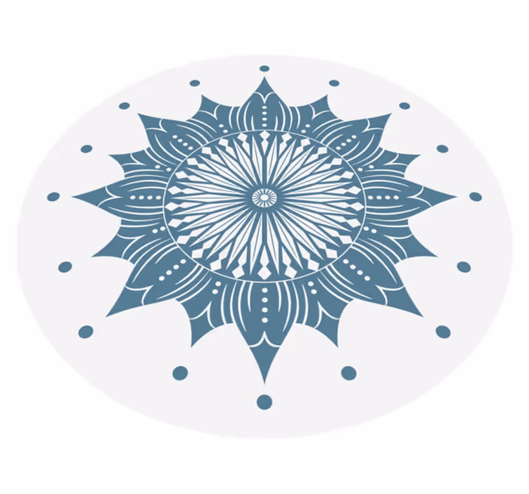 Dywan winylowy z mandalą kwiatowa mandala - TenStickers