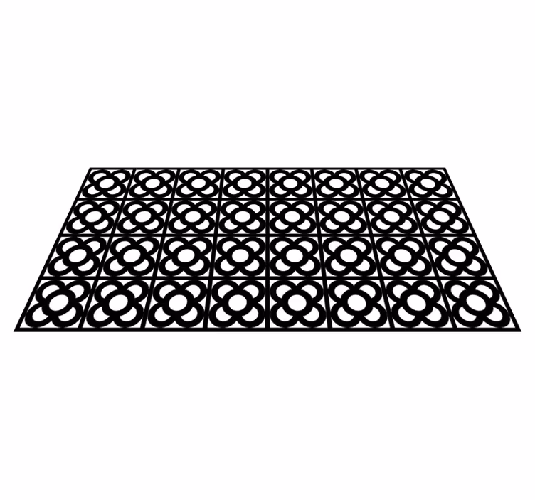 Dywan winylowy wzór geometryczny motywy okrągłe - TenStickers