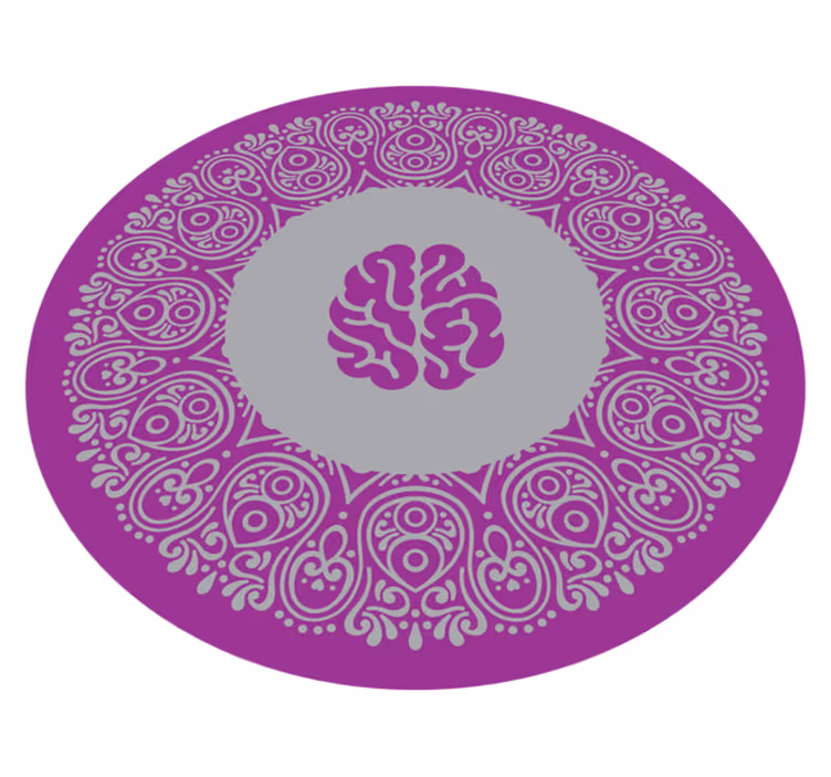 Dywan winylowy z mandalą projekt mózgu mandali - TenStickers
