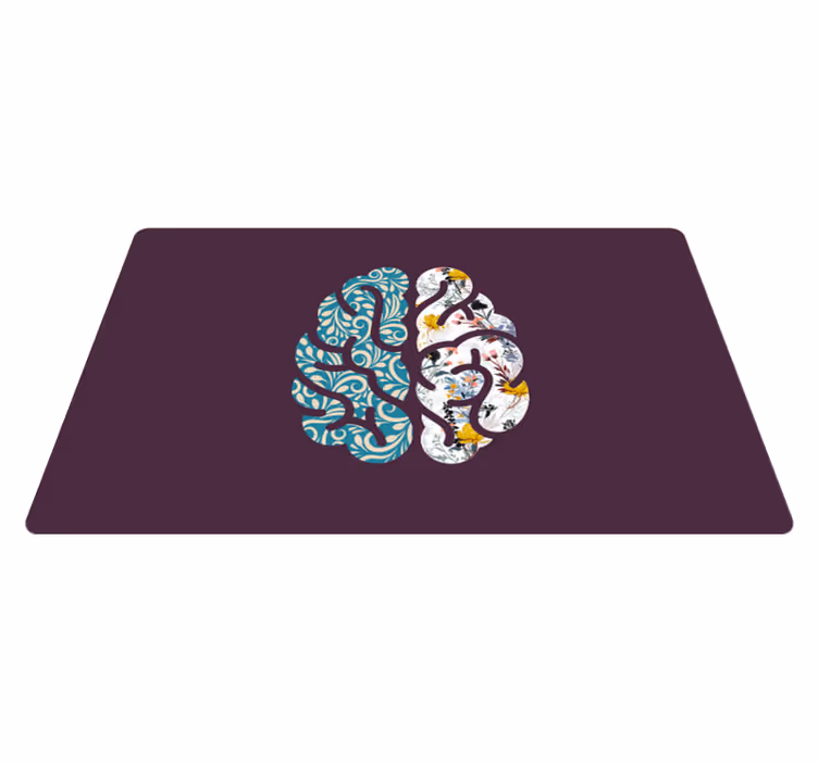Dywan winylowy w kwiaty i rośliny botaniczne yin yang - TenStickers