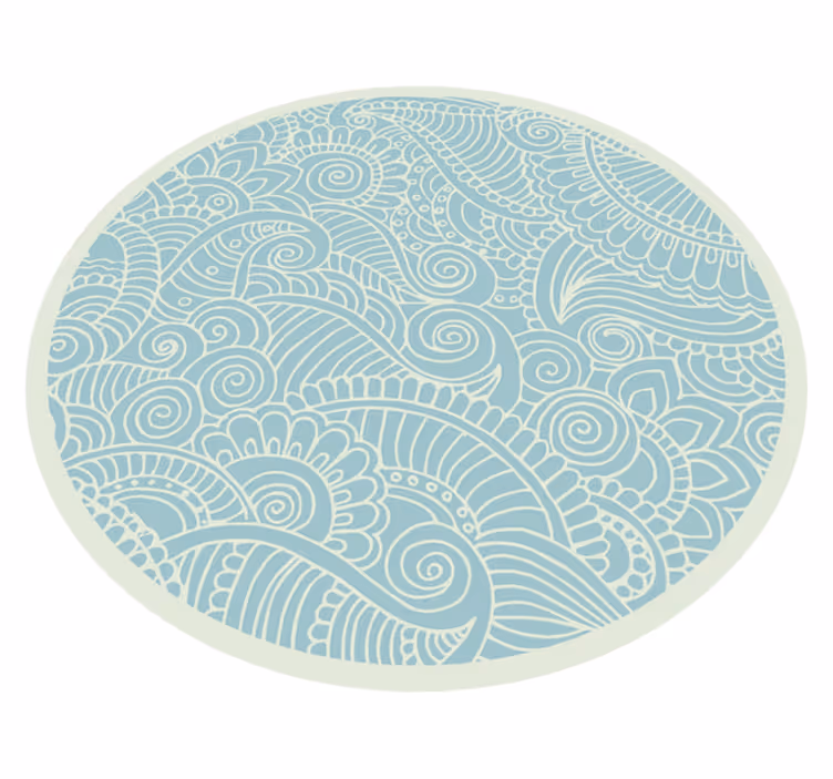 Dywan winylowy błękitna mandala - TenStickers