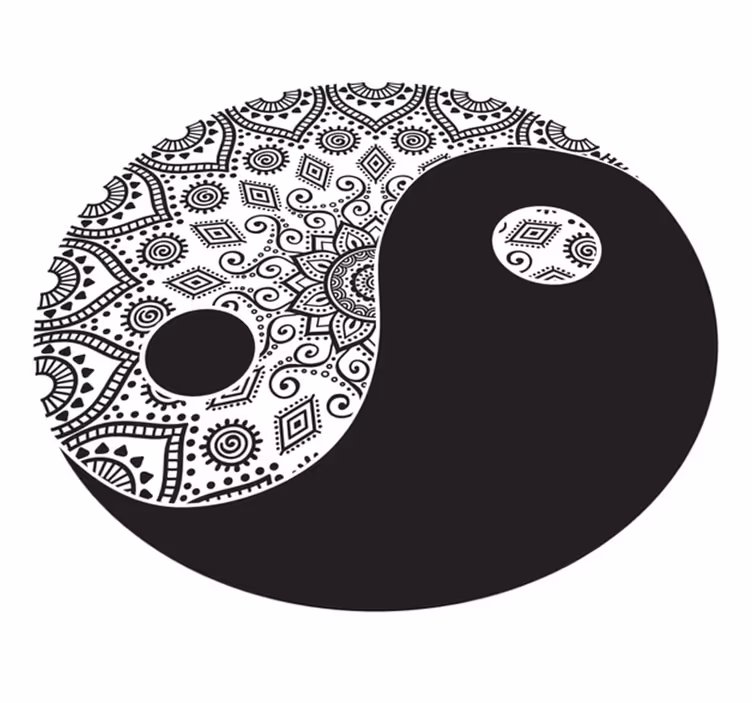 Dywan winylowy Mandala yin yang  - TenStickers
