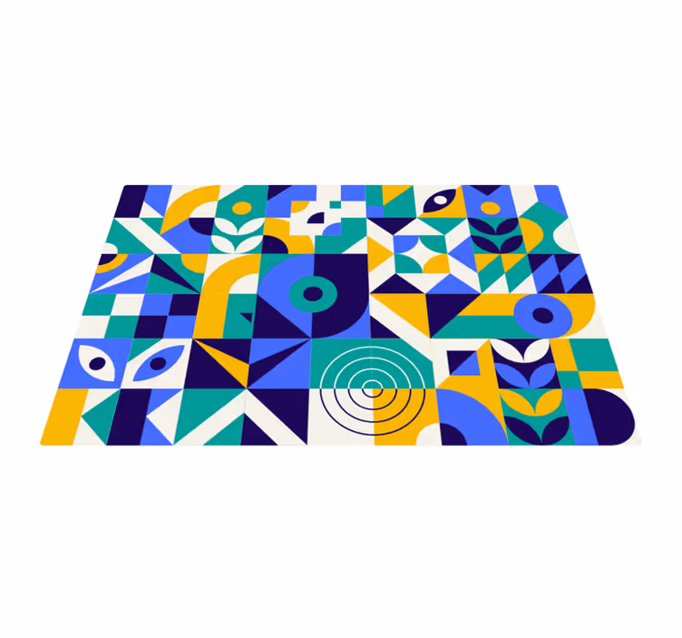 Dywan winylowy wzór geometryczny Żywe wzory geometryczne - TenStickers