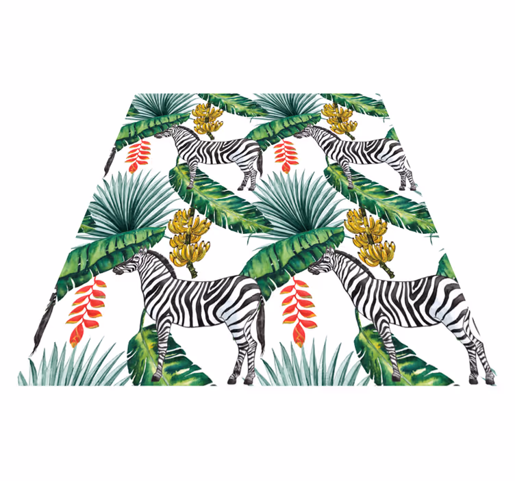 Dywan winylowy zwierzęta tropikalna zebra - TenStickers