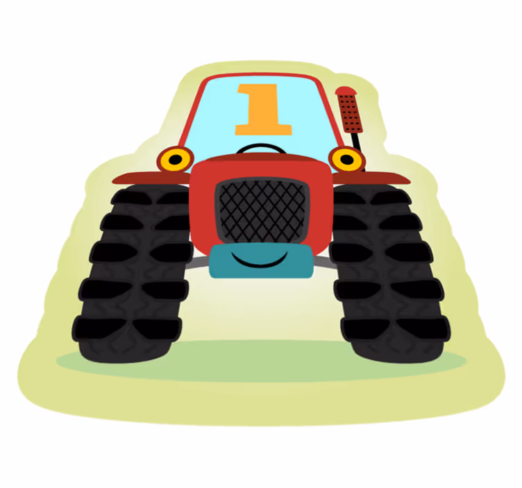 Dywan winylowy dla dzieci traktor nr 1 - TenStickers