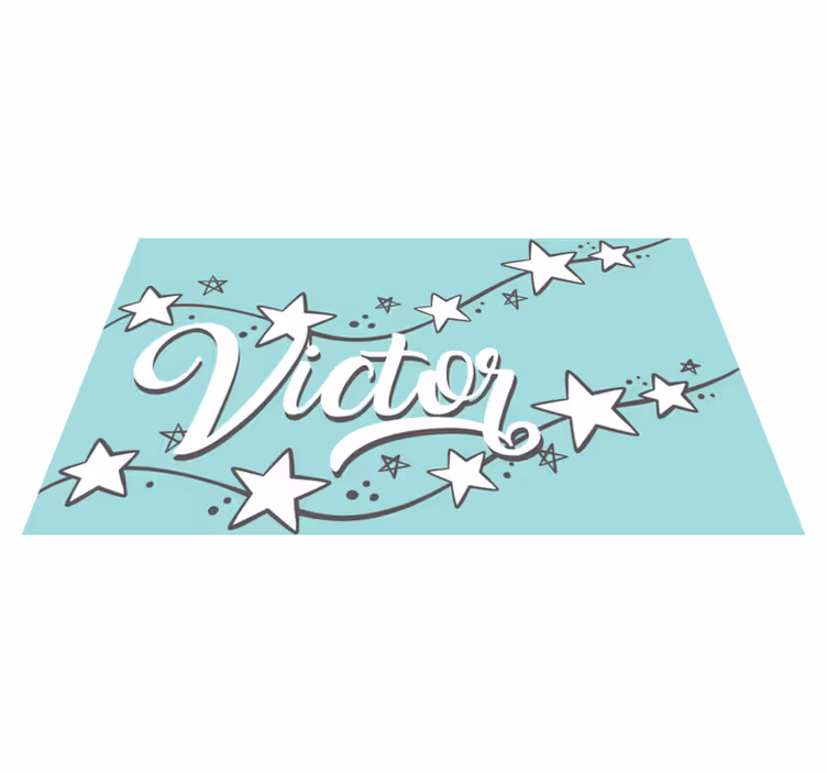 Dywan winylowy z imieniem konfigurowalny gwiezdny pył - TenStickers