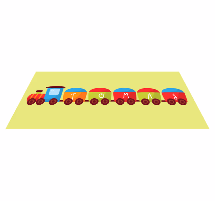 Dywan winylowy dla dzieci Pociąg z imieniem - TenStickers