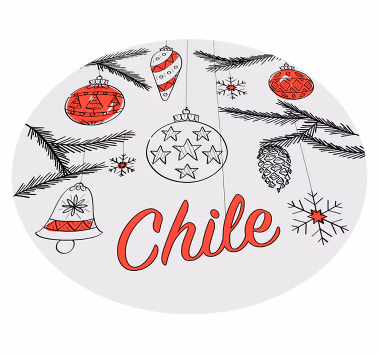 Dywan winylowy Boże Narodzenie chile świąteczna dekoracja - TenStickers