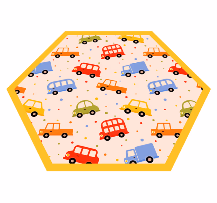 Dziecięcy dywan winylowy zabawny transport - TenStickers