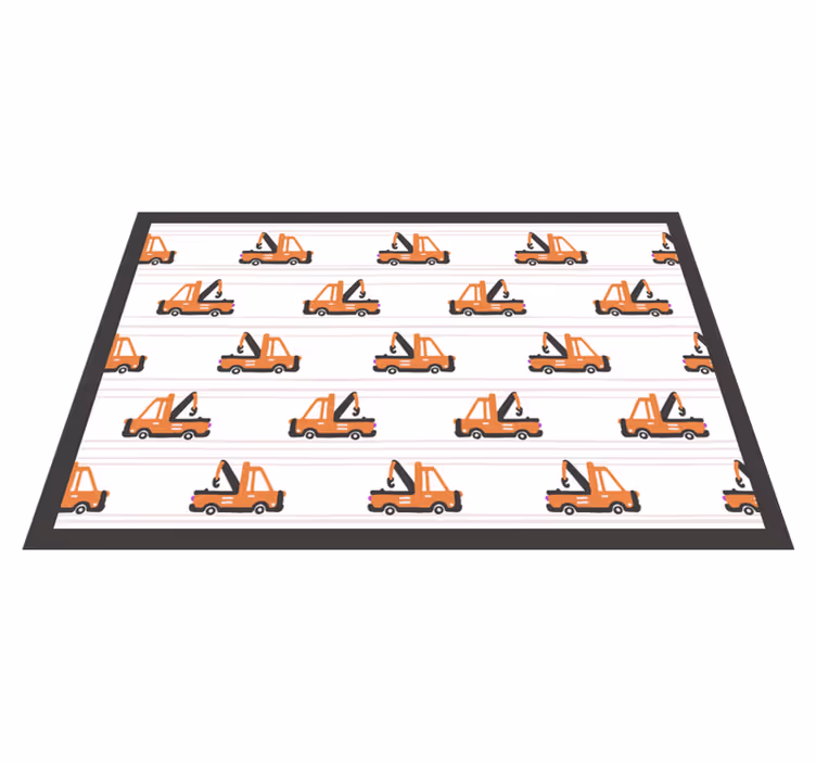 Dziecięcy dywan winylowy wzór dźwigu zabawkowego - TenStickers