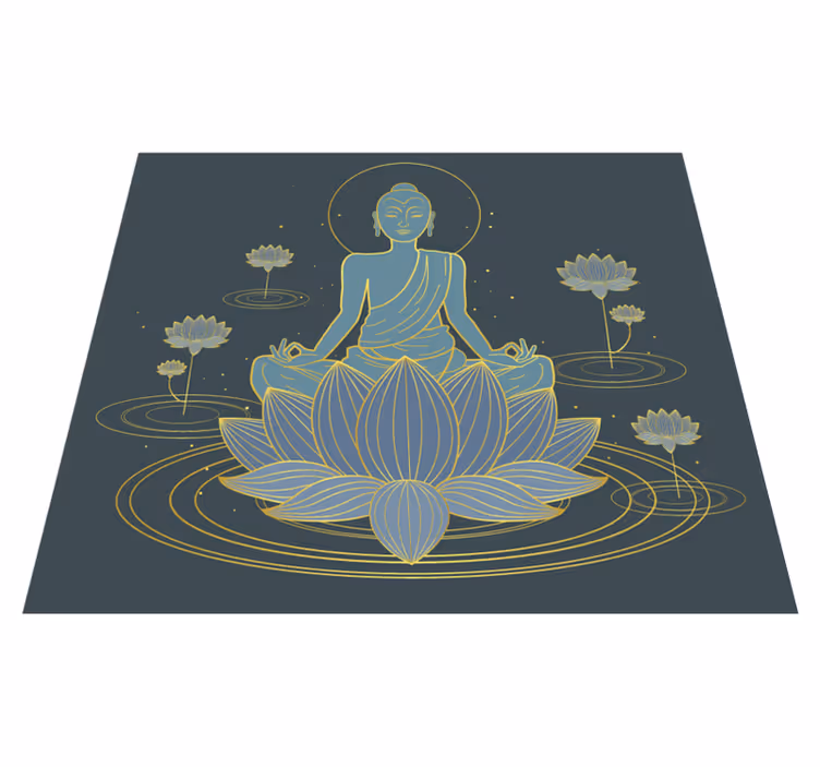 Dywan winylowy z mandalą medytacyjny budda - TenStickers