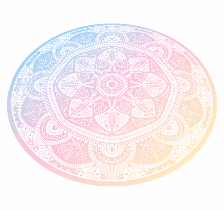 Dywan winylowy z mandalą gradientowa mandala - TenStickers