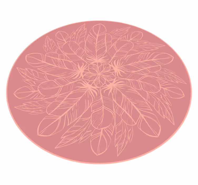 Dywan winylowy w kwiaty i rośliny symetria botaniczna - TenStickers