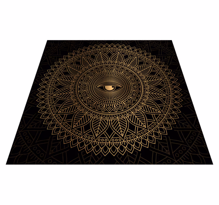 Mandala all see eye mandala vinyl dywan - TenStickers