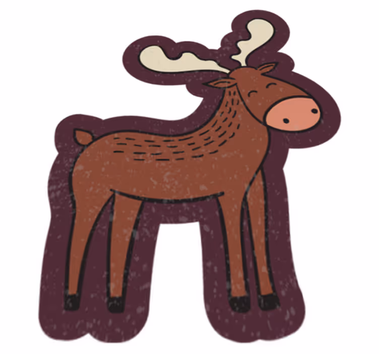 Dywan winylowy zwierzęta rysunkowy łoś - TenStickers
