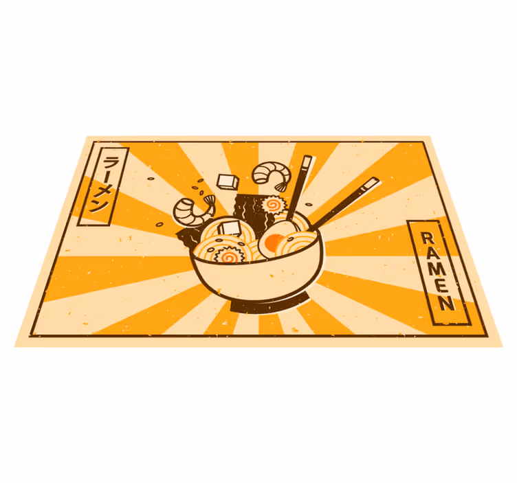 Dywan winylowy do kuchni ilustracja ramenu - TenStickers
